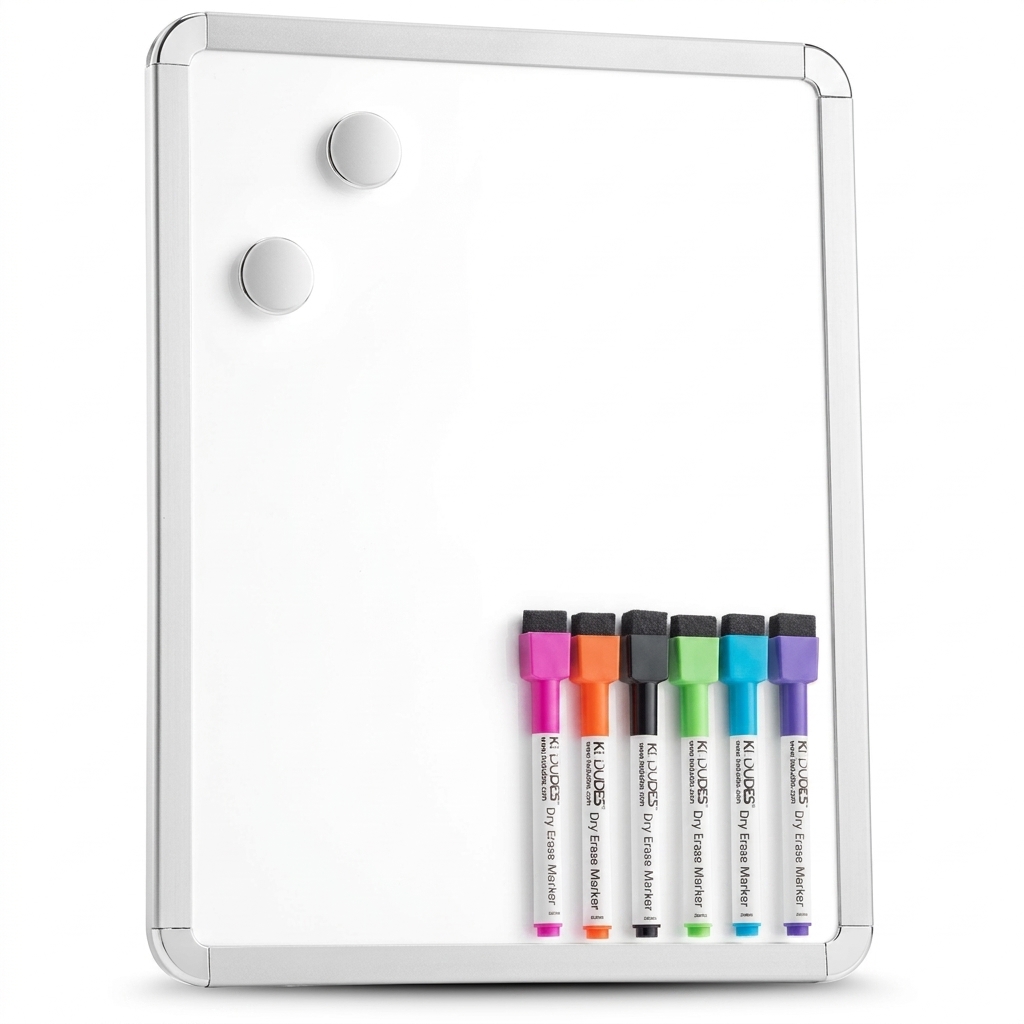Magnetic Whiteboard Set with Markers & Magnets