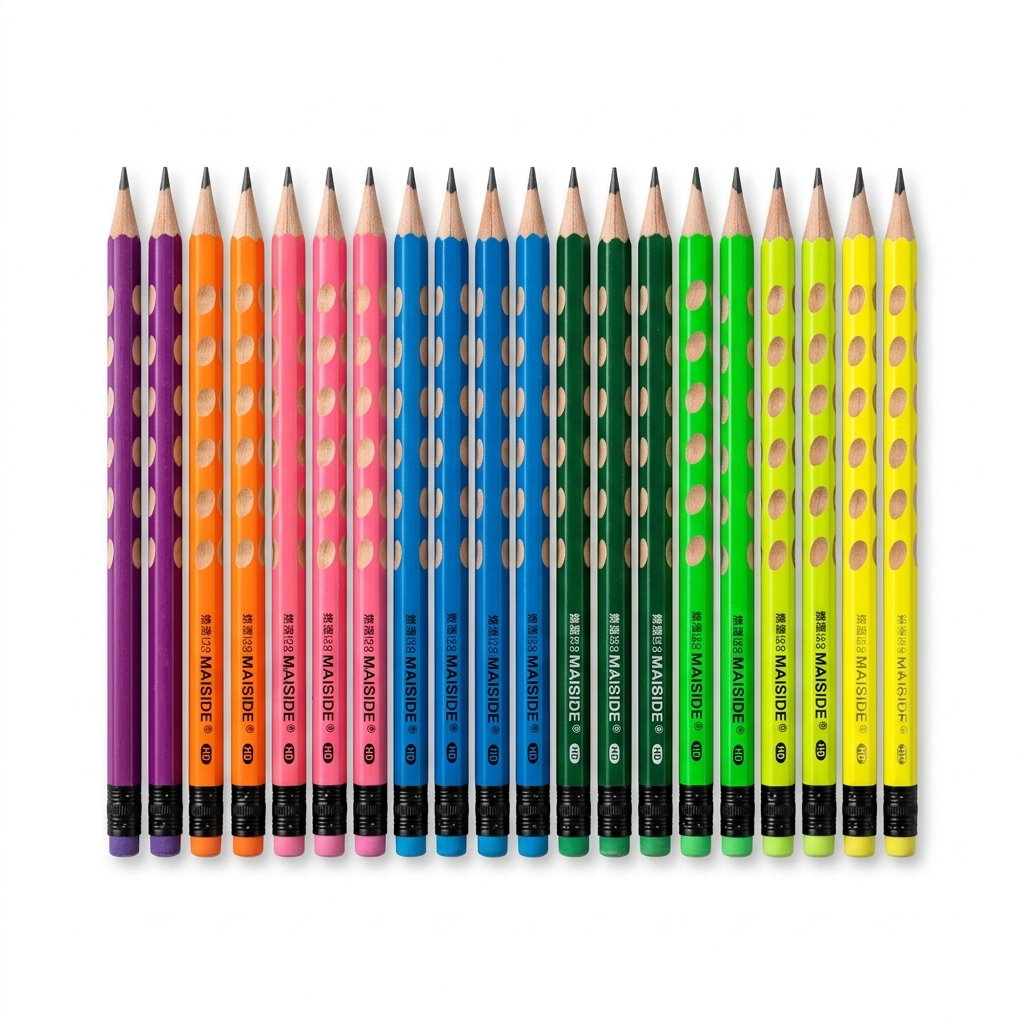 Polka Dot Pencils with Eraser - 18 Pcs
