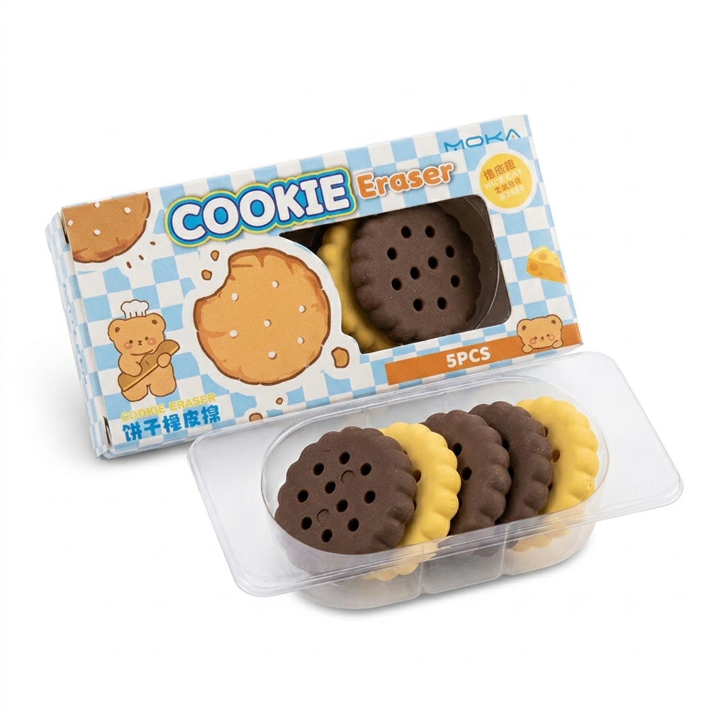Cookie Eraser Set 5 Pcs | Novelty Stationery