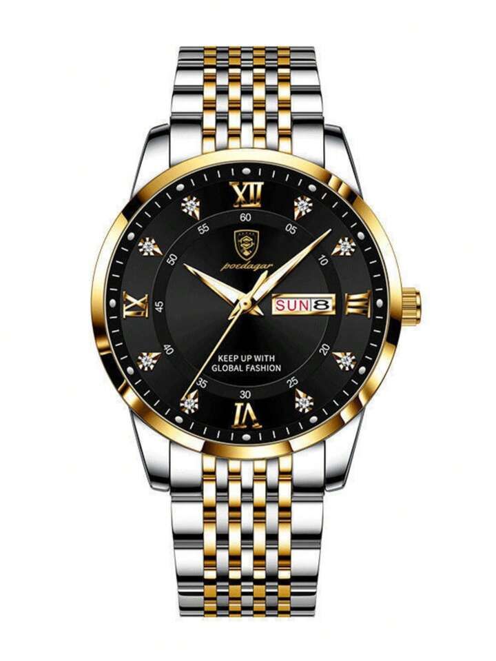 Classic Poedagar Two-Tone Analog Men's Watch
