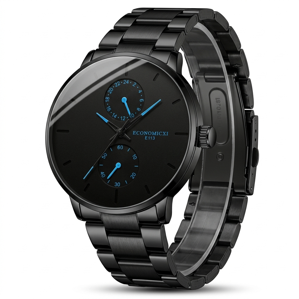 ECONOMICXI E113 Men's Black Analog Watch