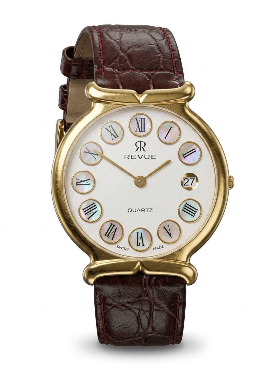 Revue Thommen Gold-Tone Quartz Watch