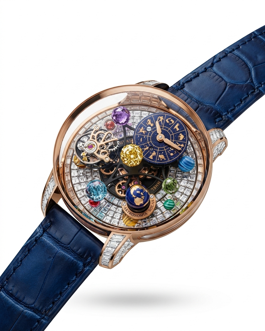 Luxurious Men's Celestial Dial Watch