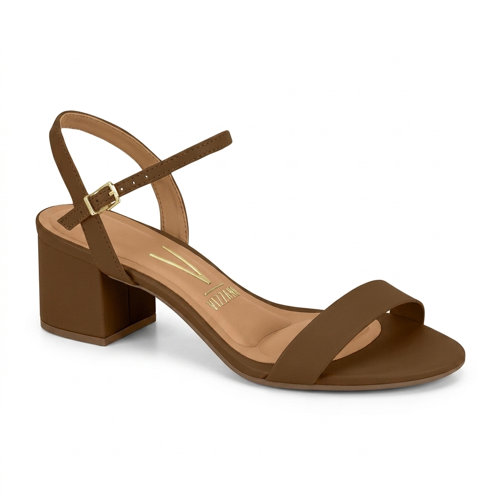Vizzano Women's Block Heel Sandals | Stylish Brown Heels