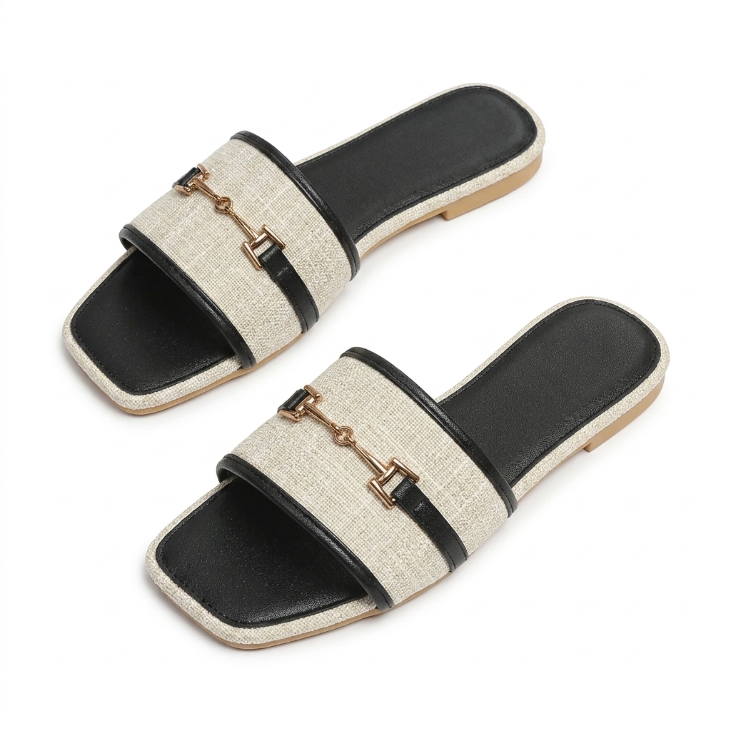 Women's Trendy Buckle Flat Sliders