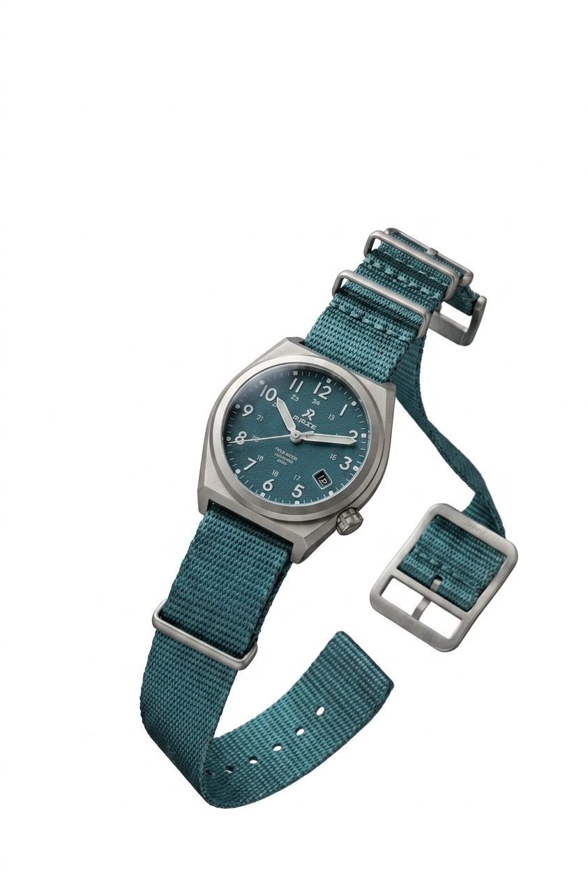 Trendy Military Analog Watch with Fabric Strap