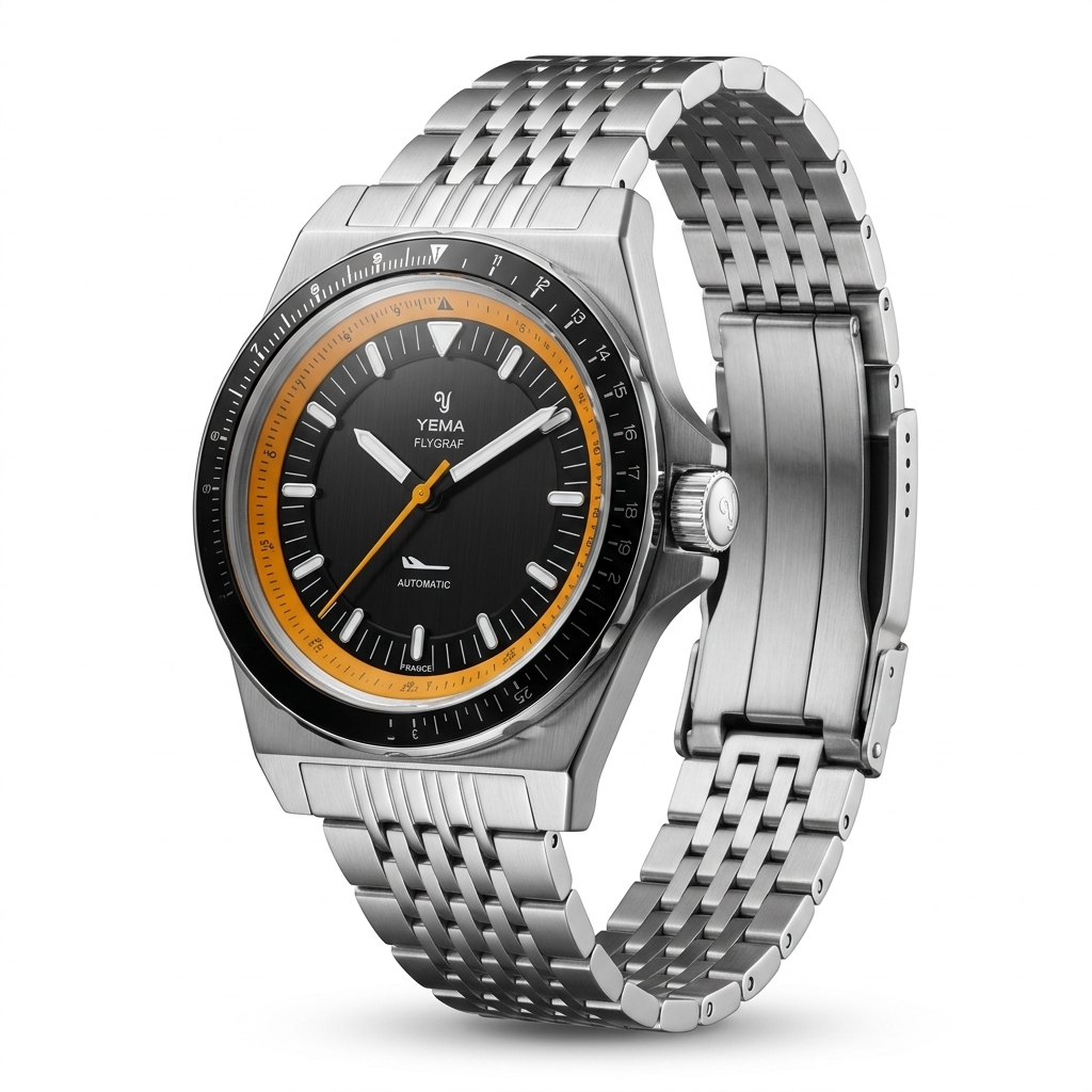 Yema Flygraf Automatic Stainless Steel Mens Watch