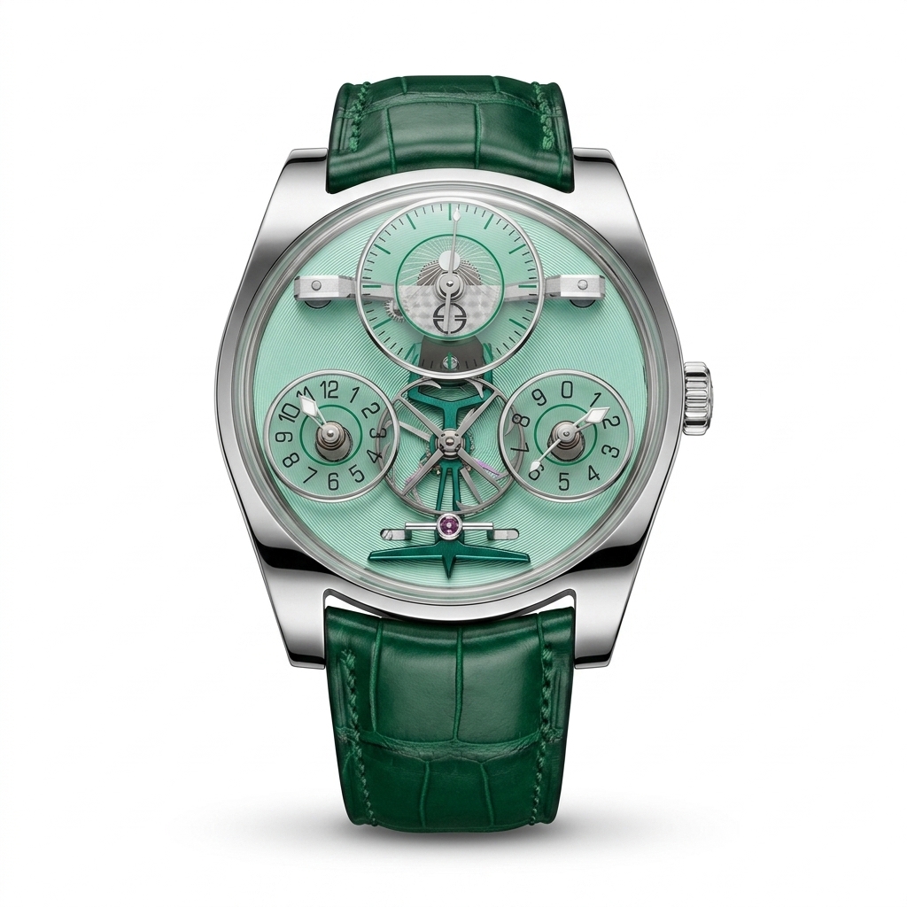 Green Strap Fancy Multi-Dial Analog Watch