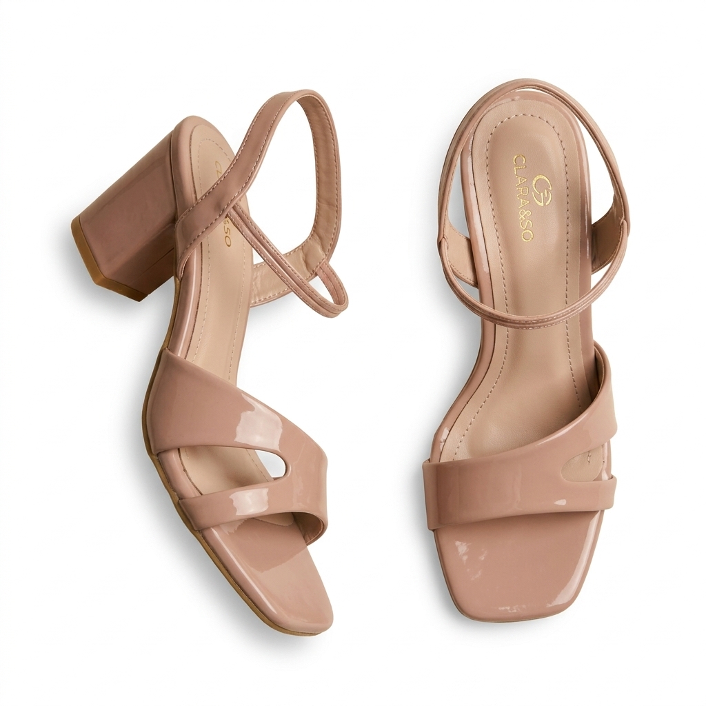 Trendy Nude Block Heel Sandals for Women