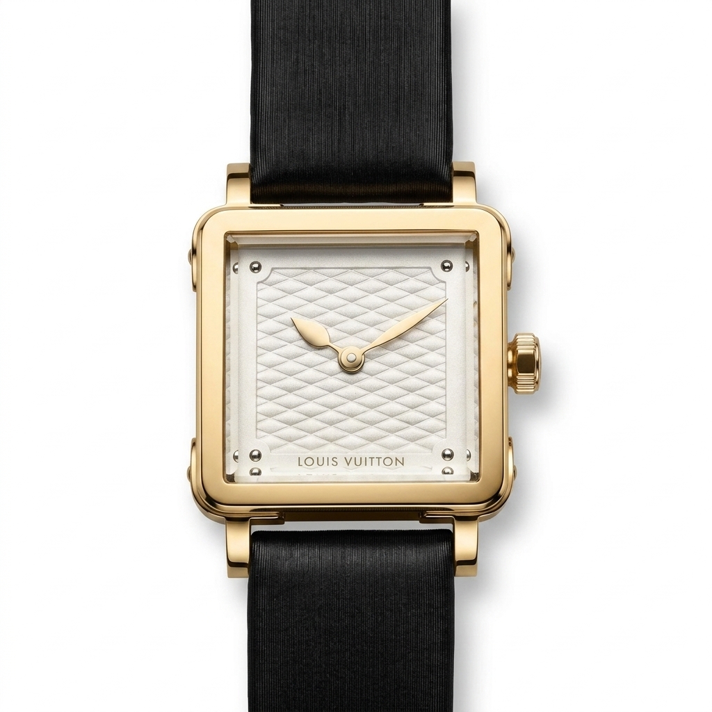 Luxury Gold-Tone Square Watch for Women/Men