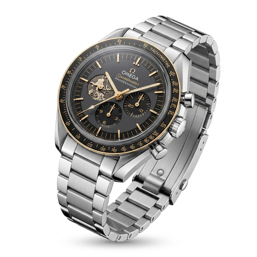 Omega Speedmaster Professional Gold Steel Chronograph