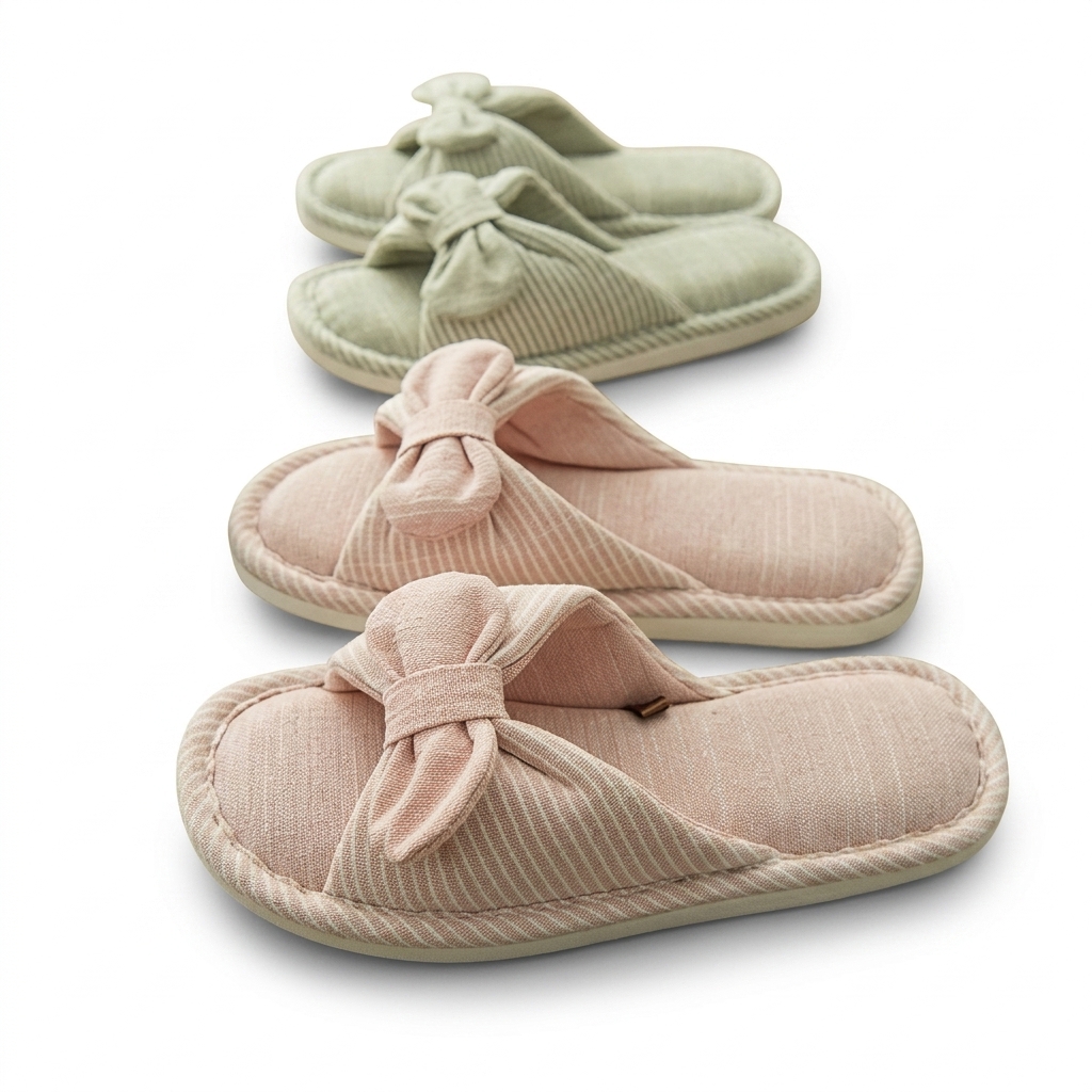 Women's Soft Bow Knot Home Slippers