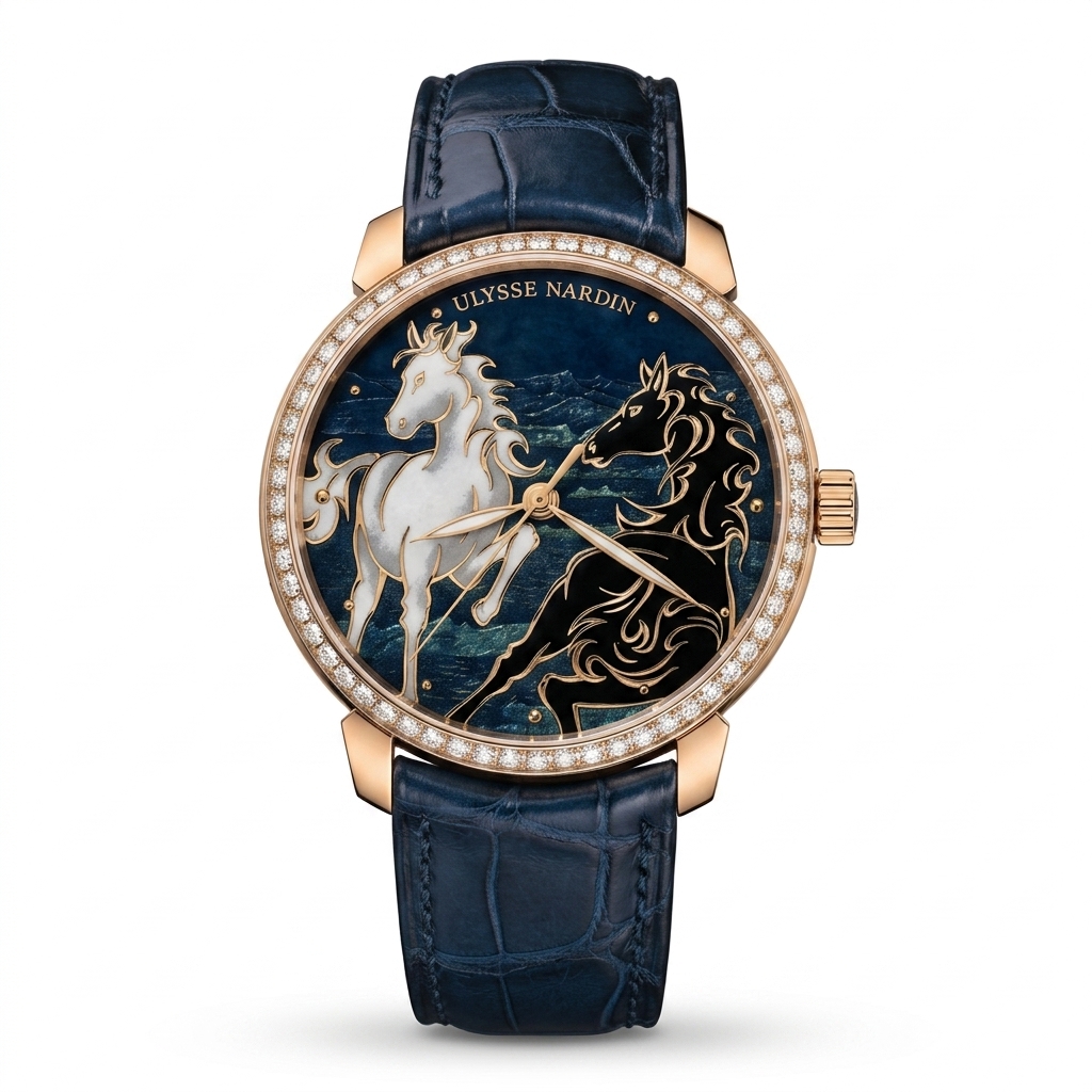 Ulysse Nardin Classico Horse Diamond Rose Gold Watch