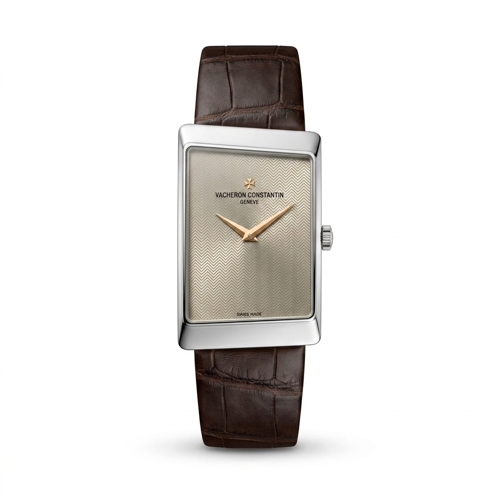 Stylish Men's Rectangular Watch | Faux Leather