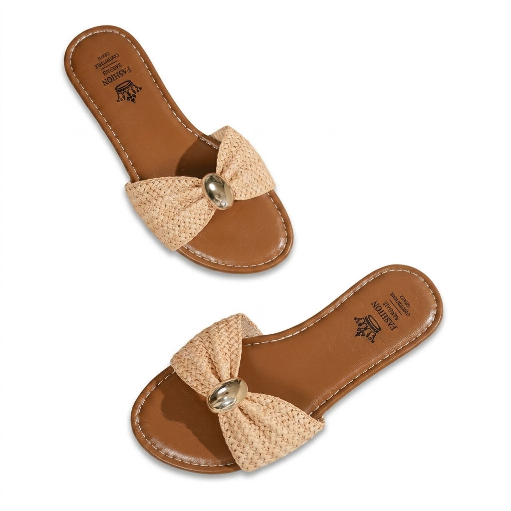 Stylish Women's Flat Sandals with Bow