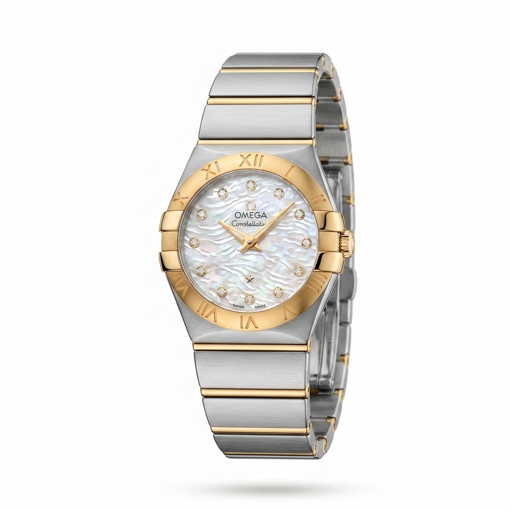 Stylish Two-Tone Diamond Dial Watch for Women