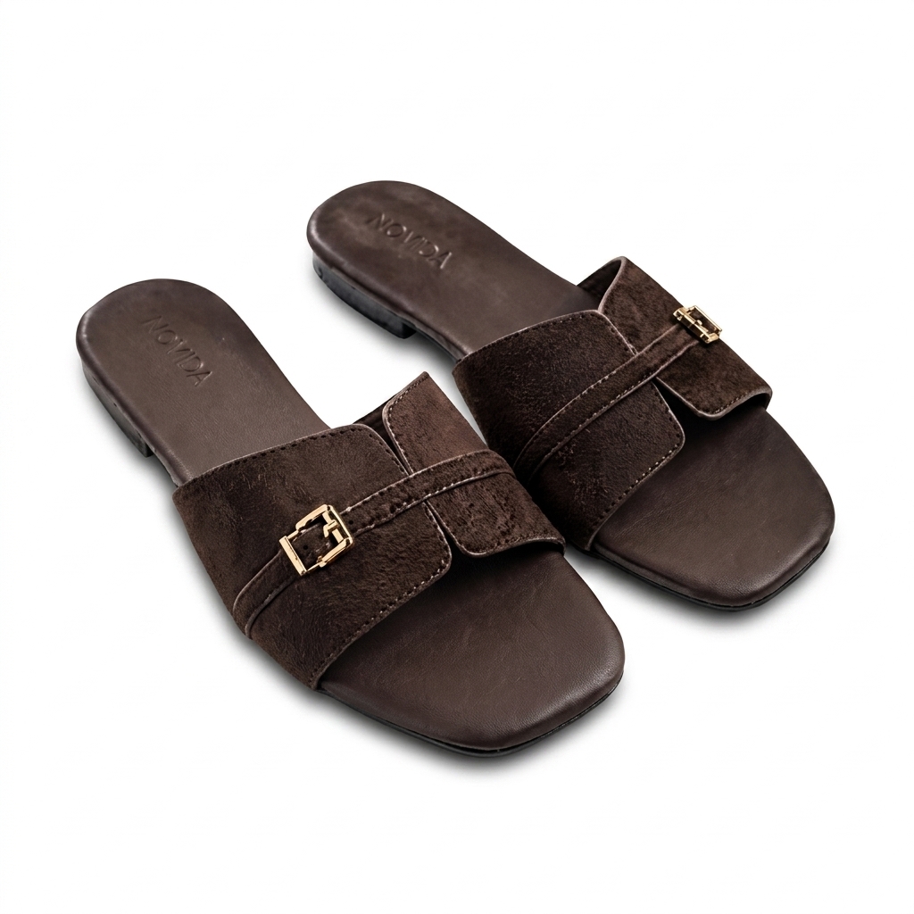 Women's Flat Buckle Sandals | Stylish Footwear