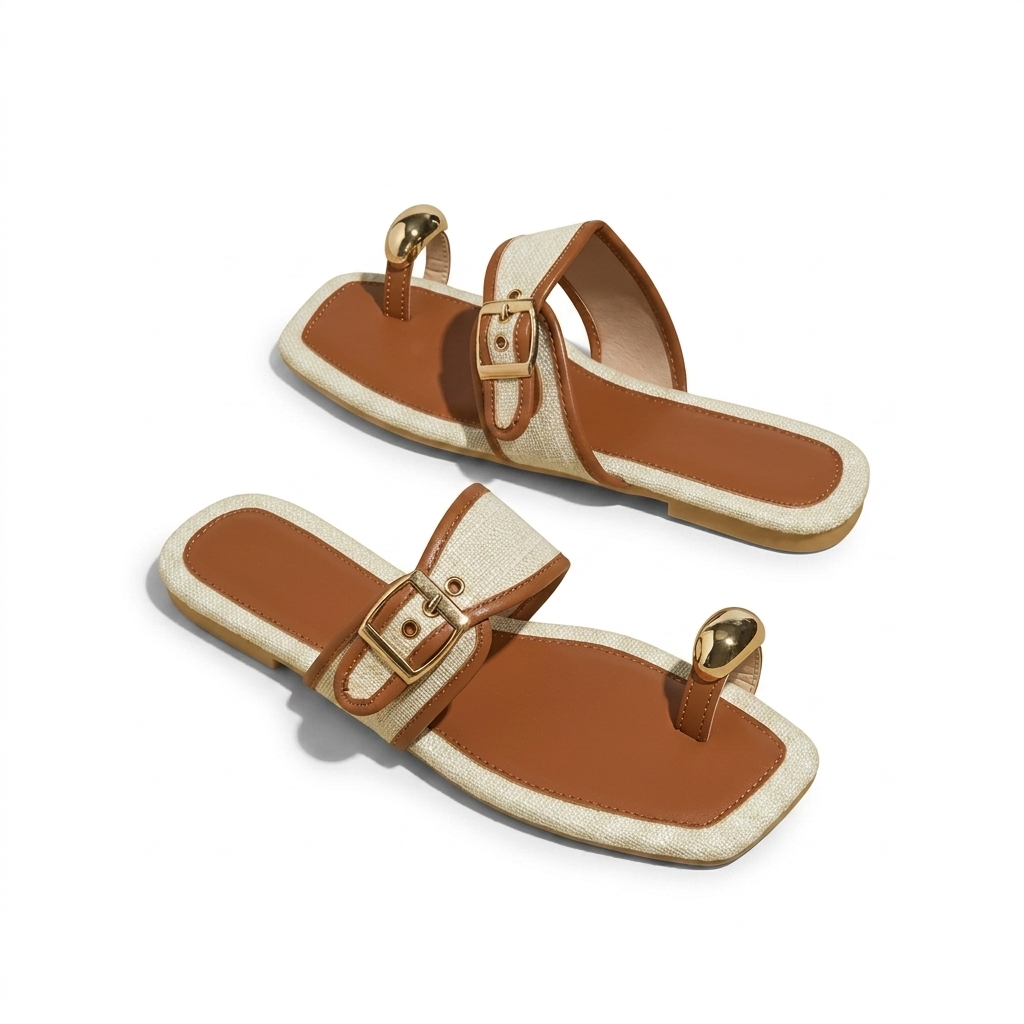 Stylish Toe-Loop Flat Sandals for Women