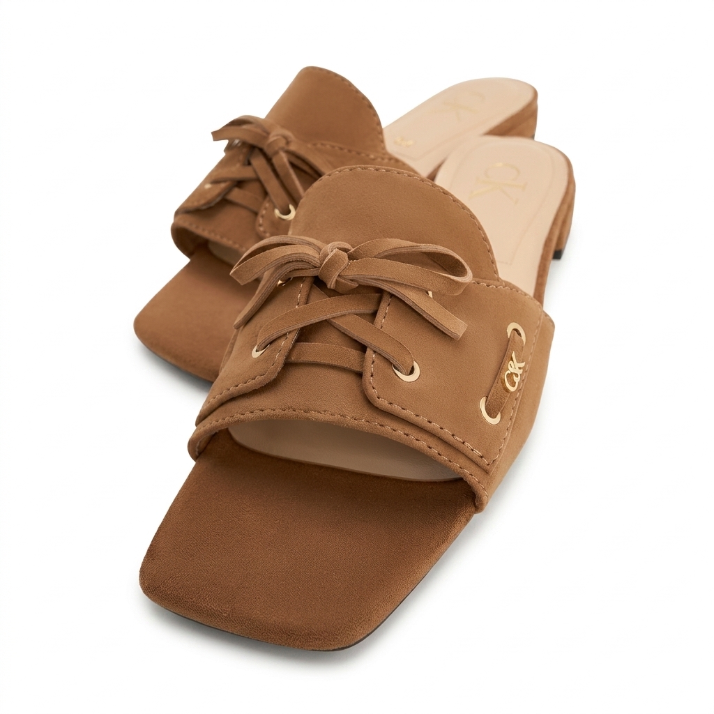 Stylish Brown Faux Suede Women's Flats