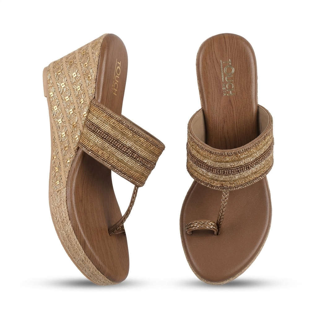 Embellished Wedge Heel Sandals for Women