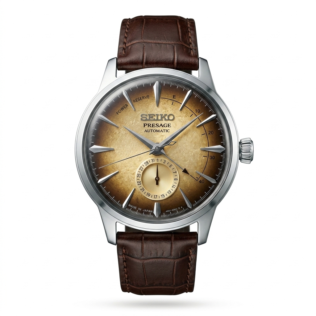 Seiko Presage Automatic Men's Watch Brown Leather