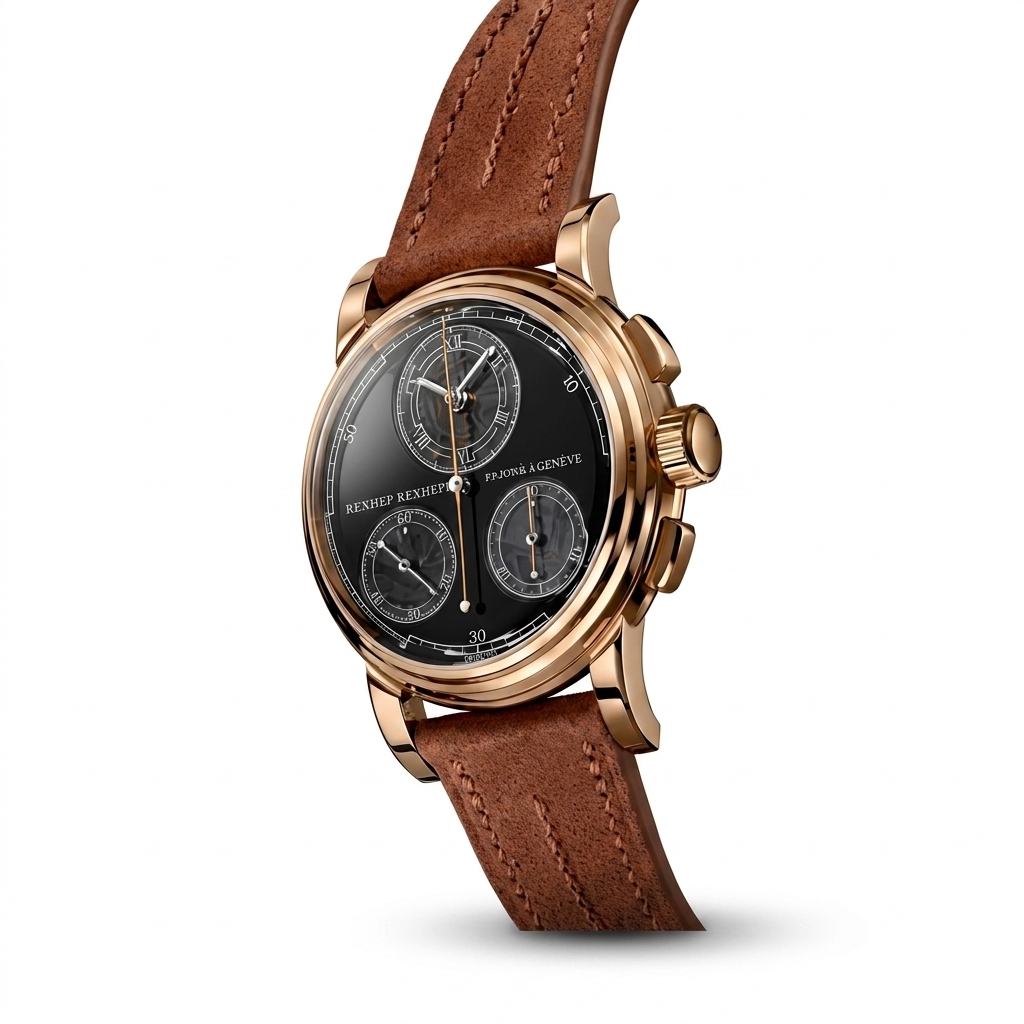 Men's Luxury Chronograph Watch with Leather Strap