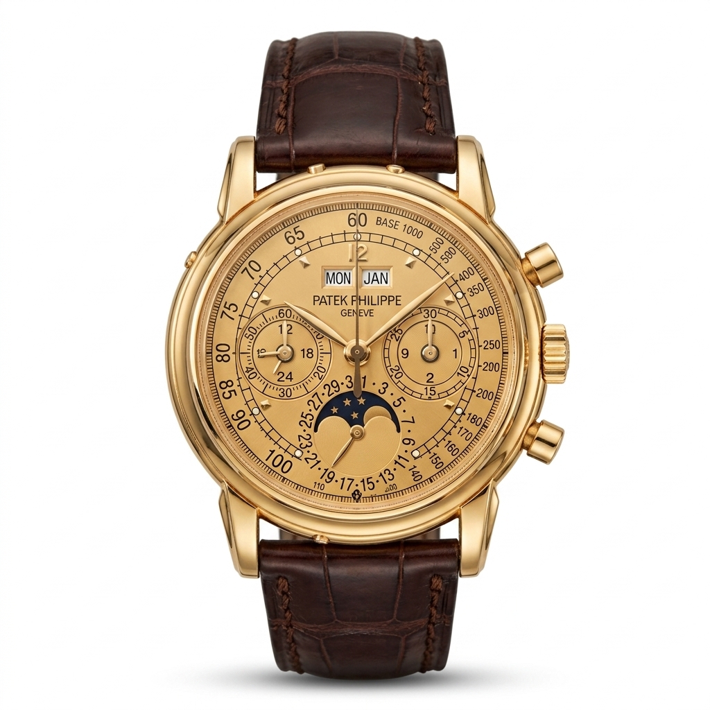 Mens Gold Tone Analog Watch | Chronograph Style