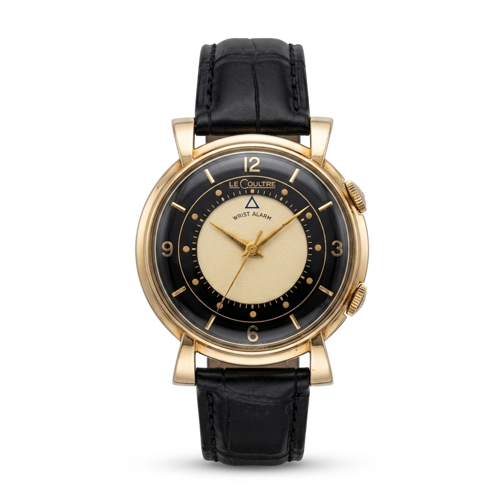 JLC Vintage Wrist Alarm Watch | Luxury Gold Timepiece