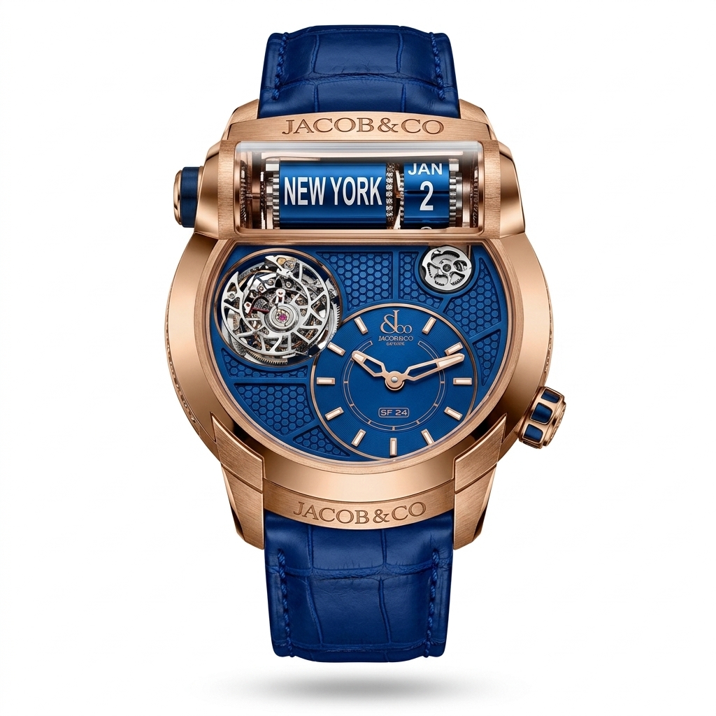 Jacob & Co. SF24 Luxury Rose Gold Blue Dial Watch