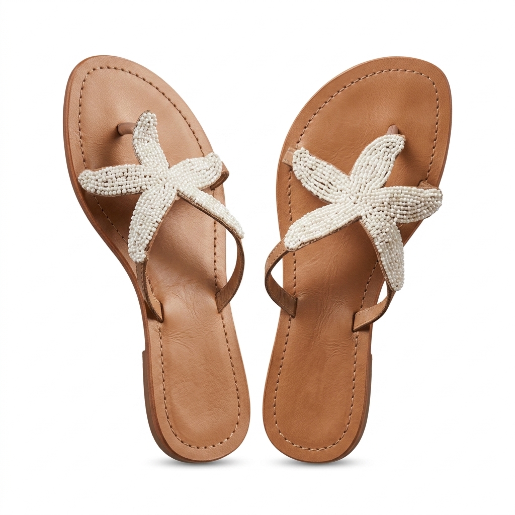 Stylish Starfish Design Flat Sandals for Women