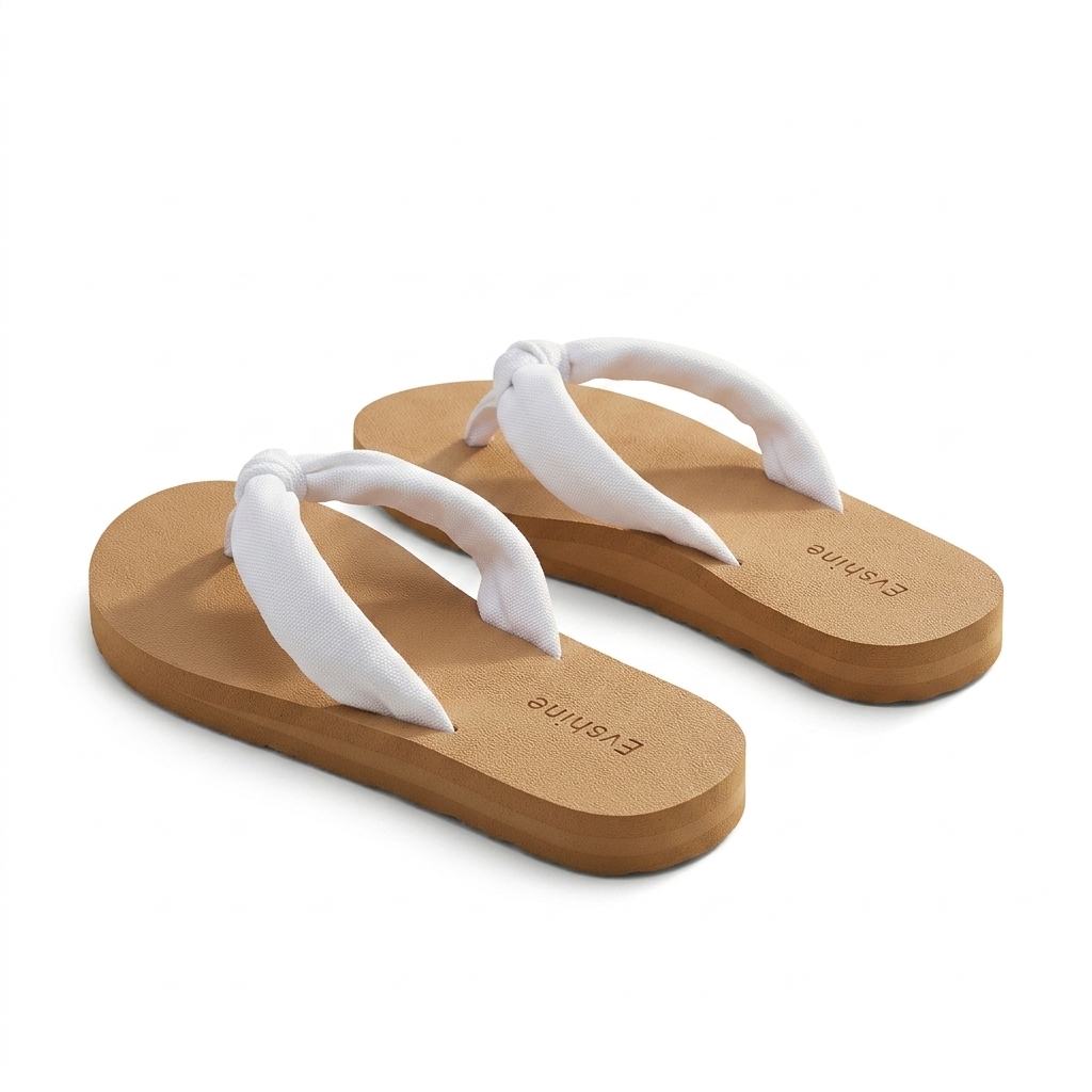 Women's Fabric Strap Flip Flops for Daily Use
