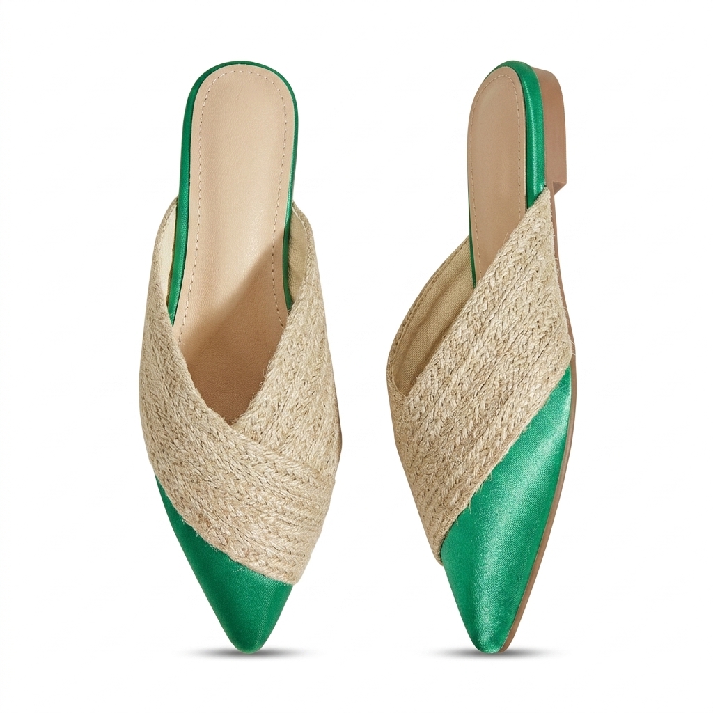 Stylish Jute Satin Mules for Women