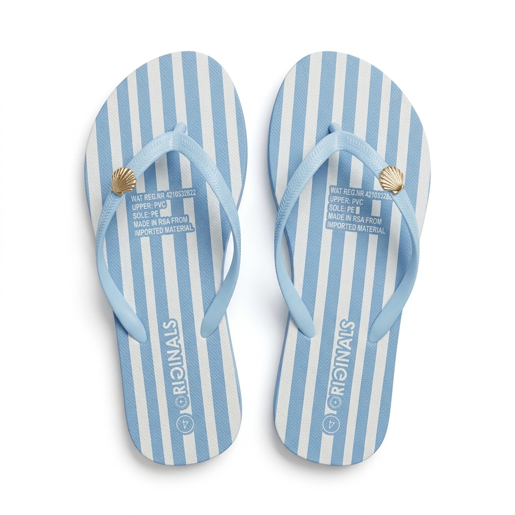 Striped Flip Flops for Women | Casual Beach Wear
