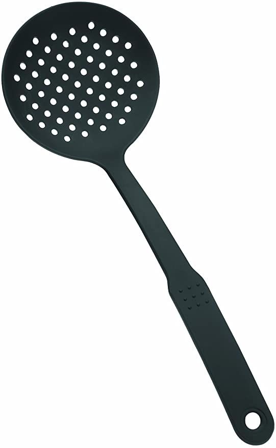 Black Nylon Slotted Skimmer Spoon for Cooking
