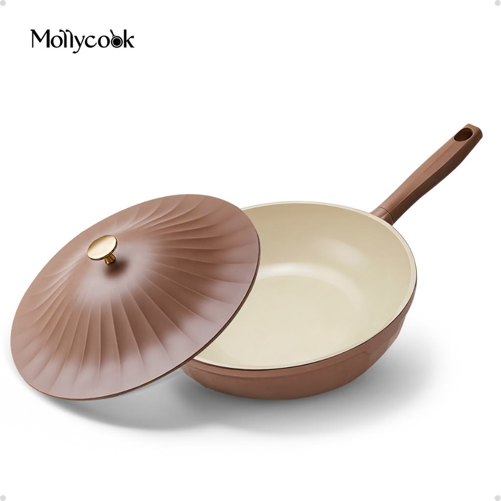 Mollycook Non-Stick Frying Pan with Lid