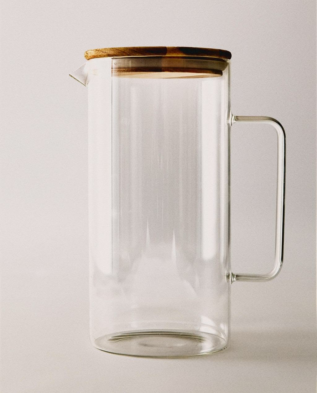 Glass Water Pitcher 1.2L with Bamboo Lid