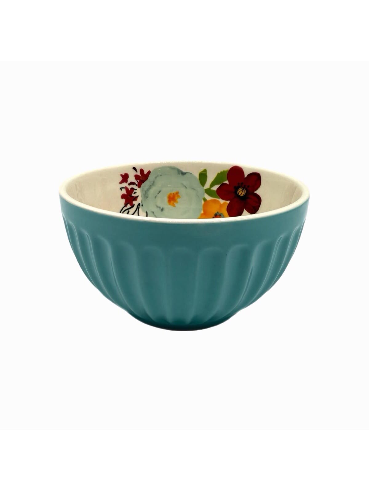 Floral Ceramic Serving Bowl for Kitchen