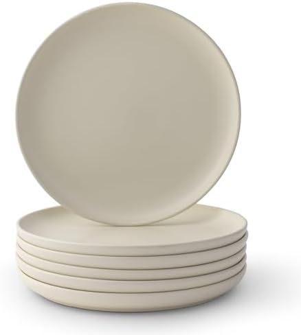 Ceramic Dinner Plates Set (6 Pcs) - Off-White