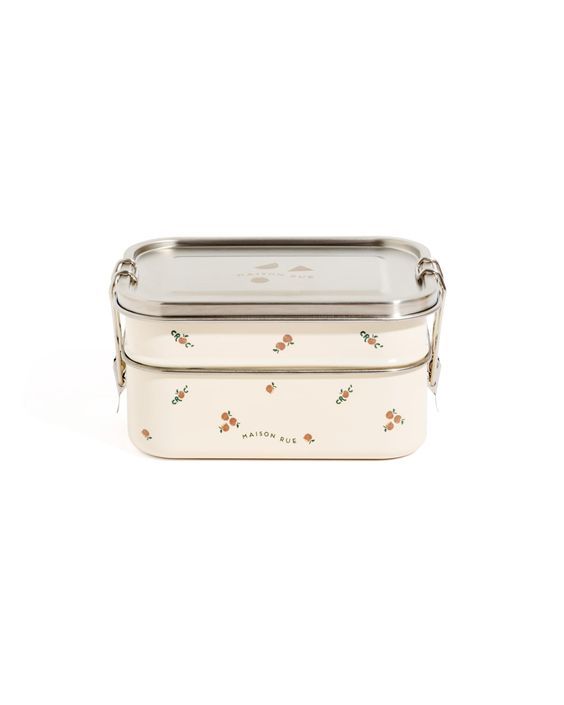 Floral Two-Tier Lunch Box | Stainless Steel Tiffin