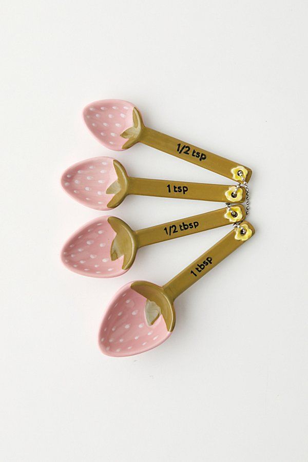 Strawberry Ceramic Measuring Spoons Set
