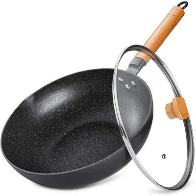 Non-Stick Granite Finish Wok | Kitchen Kadai