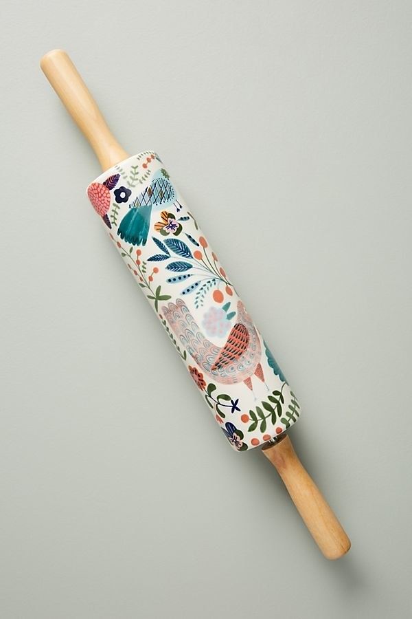Patterned Ceramic Rolling Pin for Baking