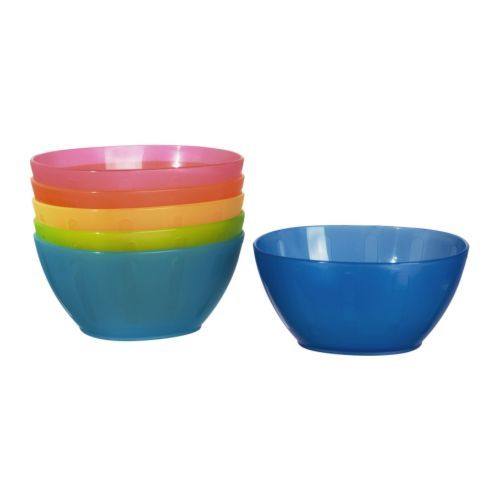 Plastic Serving Bowls Set | Multicolor Dinnerware