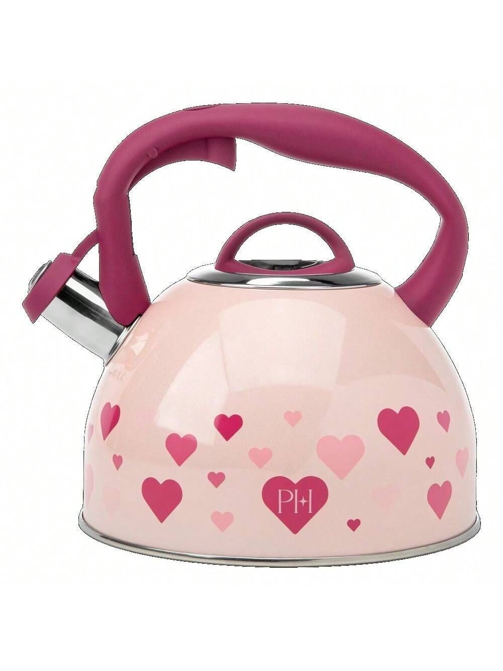 Pink Heart Stovetop Whistling Kettle