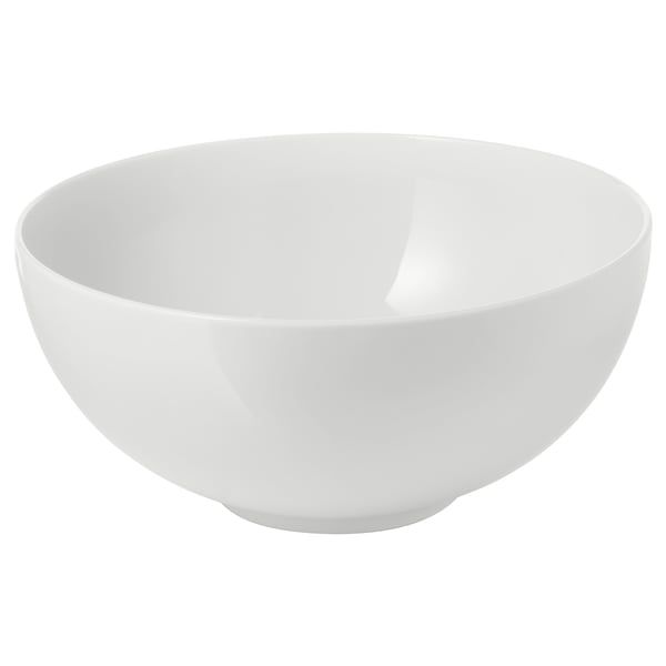 Durable White Ceramic Bowl for Soup Cereal Salad