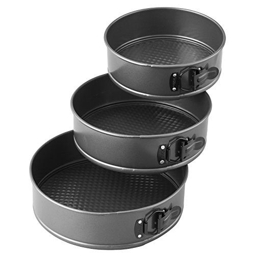 Set of 3 Non-Stick Springform Cake Baking Moulds