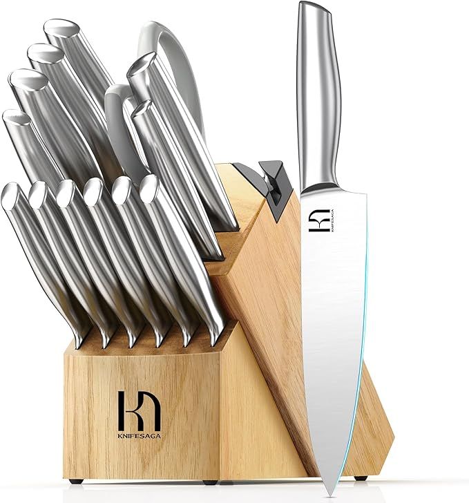 Knife Set with Block & Sharpener