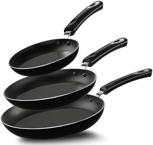 Non-Stick Frying Pan Tawa Set - 3 Pcs