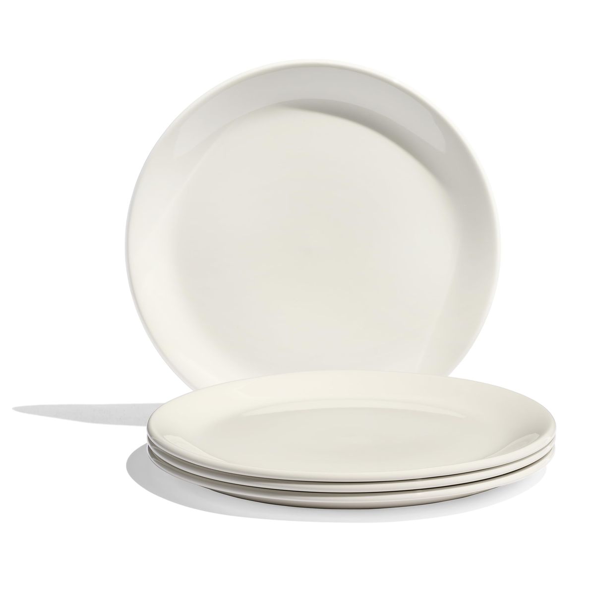 White Ceramic Plate Set - 1 Dinner, 4 Side Plates