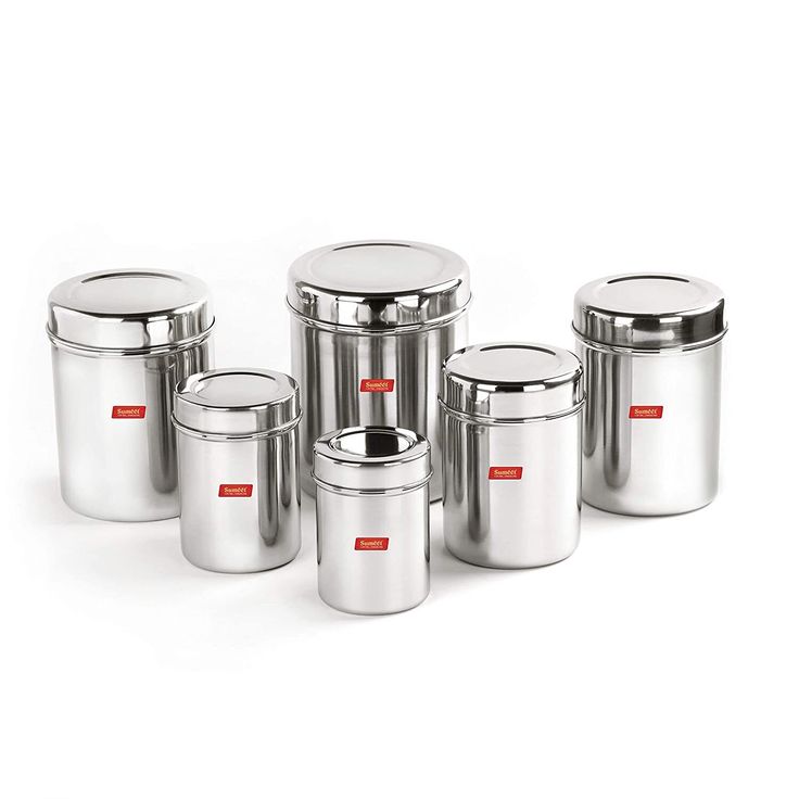 Sumeet Steel Storage Containers Set of 6